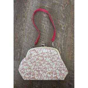 Sanrio Hello Kitty Character Red and White Adjustable Canvas Purse, Animation